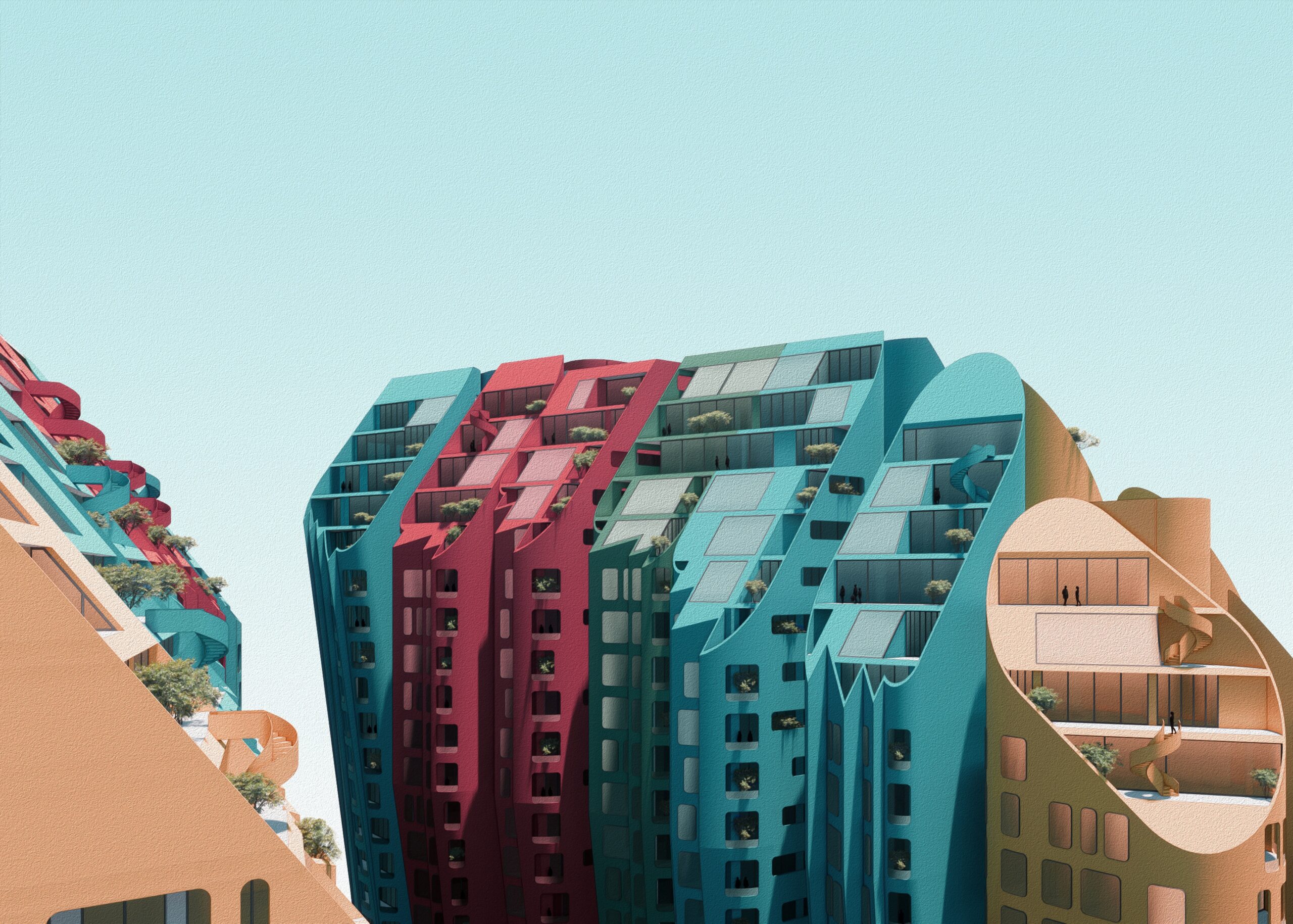 Conceptual exterior view of Neighbours project.