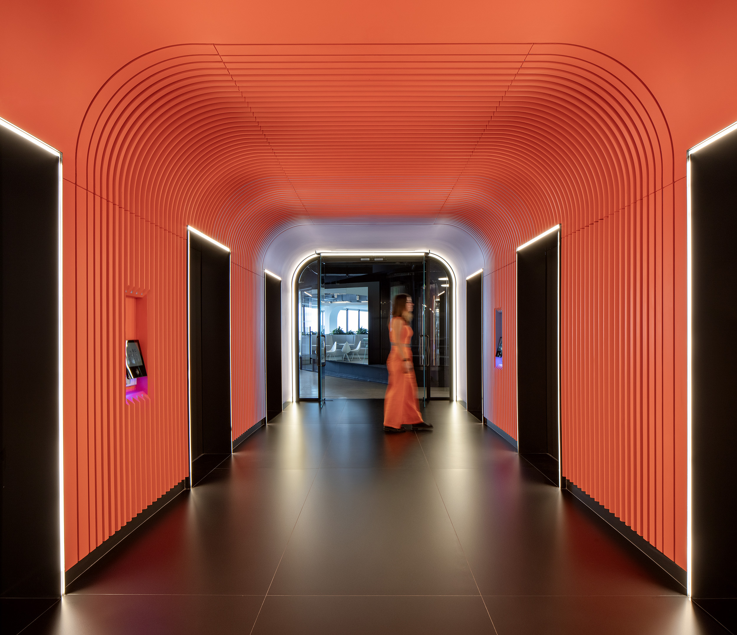 Colorful hallway in Publicis group by A+I