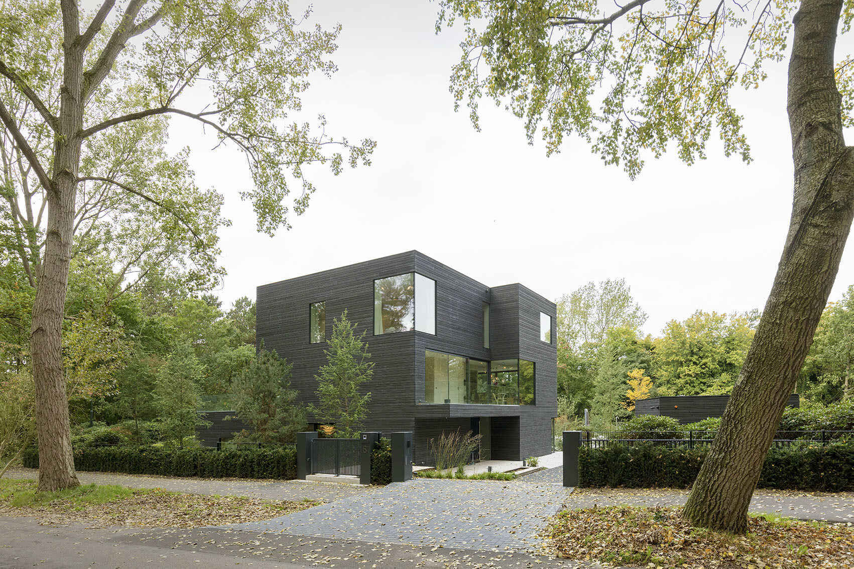 Discover how RAU Architects used charred larch wood to create a cohesive, sculptural home that blends seamlessly into the forest.